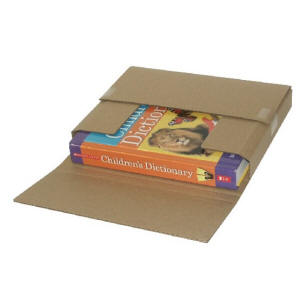Multi-depth easy-fold mailers for shipping books, catalogs, photos and other printed material